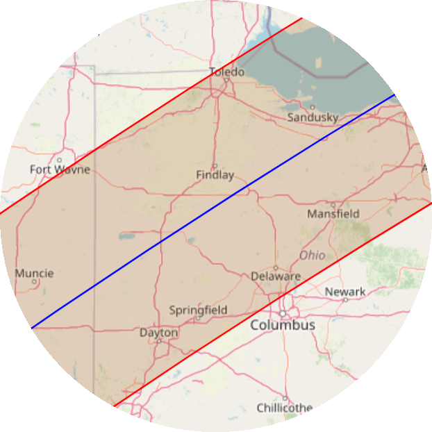 Circular Image of Eclipse Path